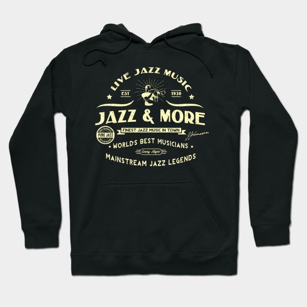 Jazz Club Symbol Retro Style Hoodie by jazzworldquest